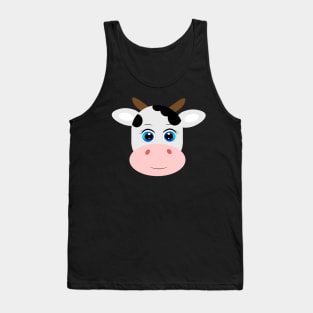 Cute Funny Cow Animal Face Tank Top